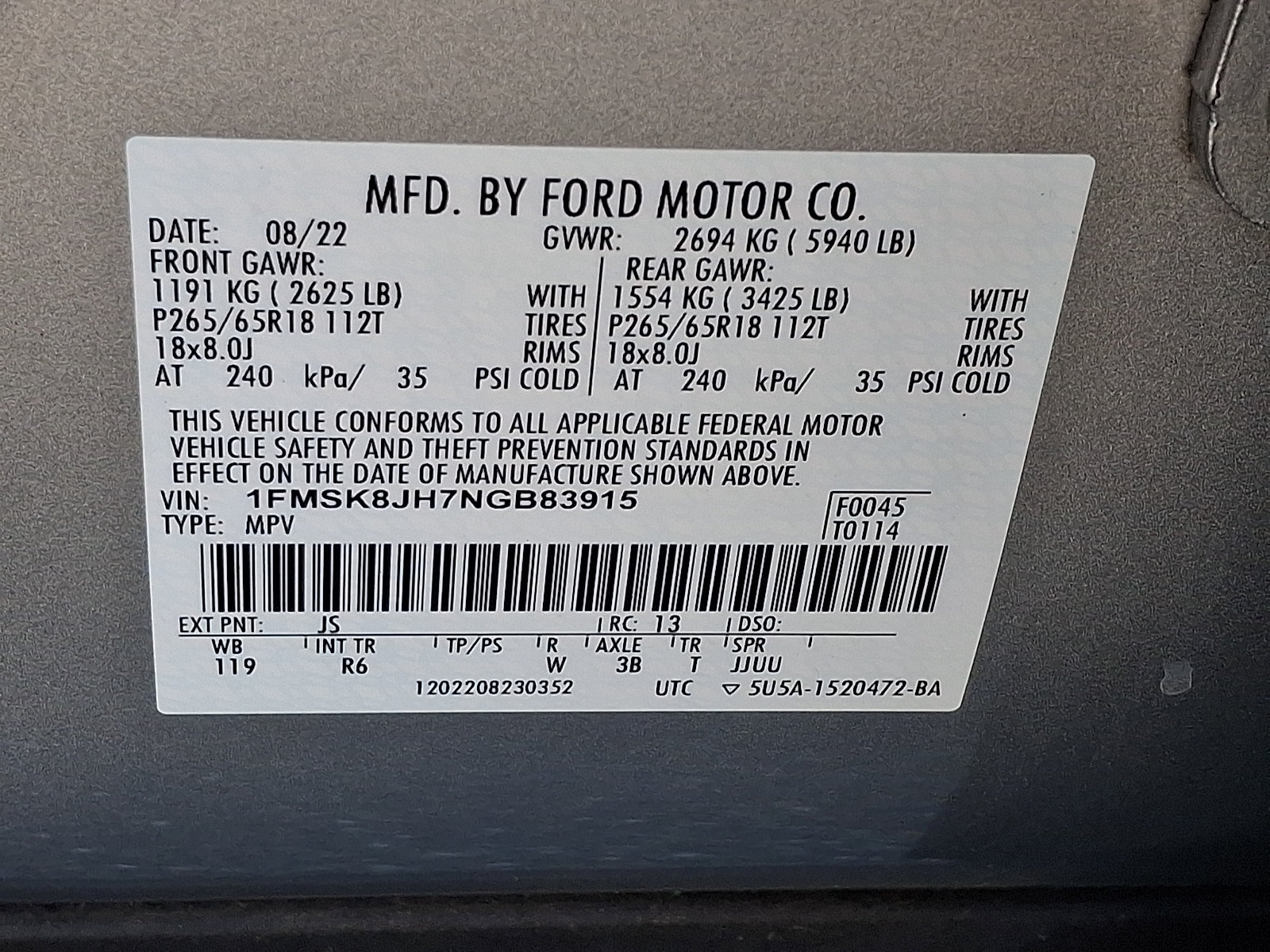 Certified 2022 Ford Explorer Timberline w/ Timberline Technology Package AWD/4WD image 29