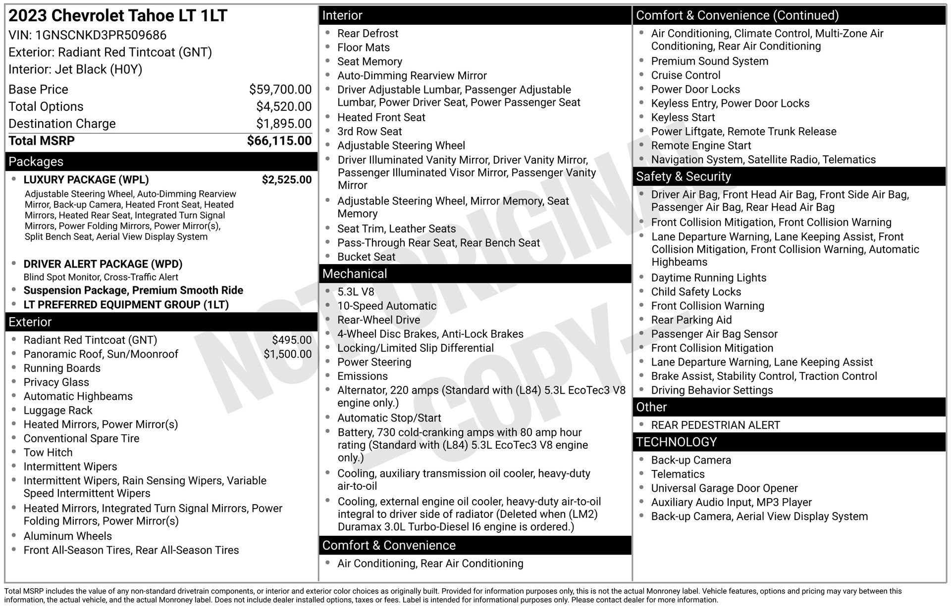 Used 2023 Chevrolet Tahoe LT w/ Luxury Package image 44