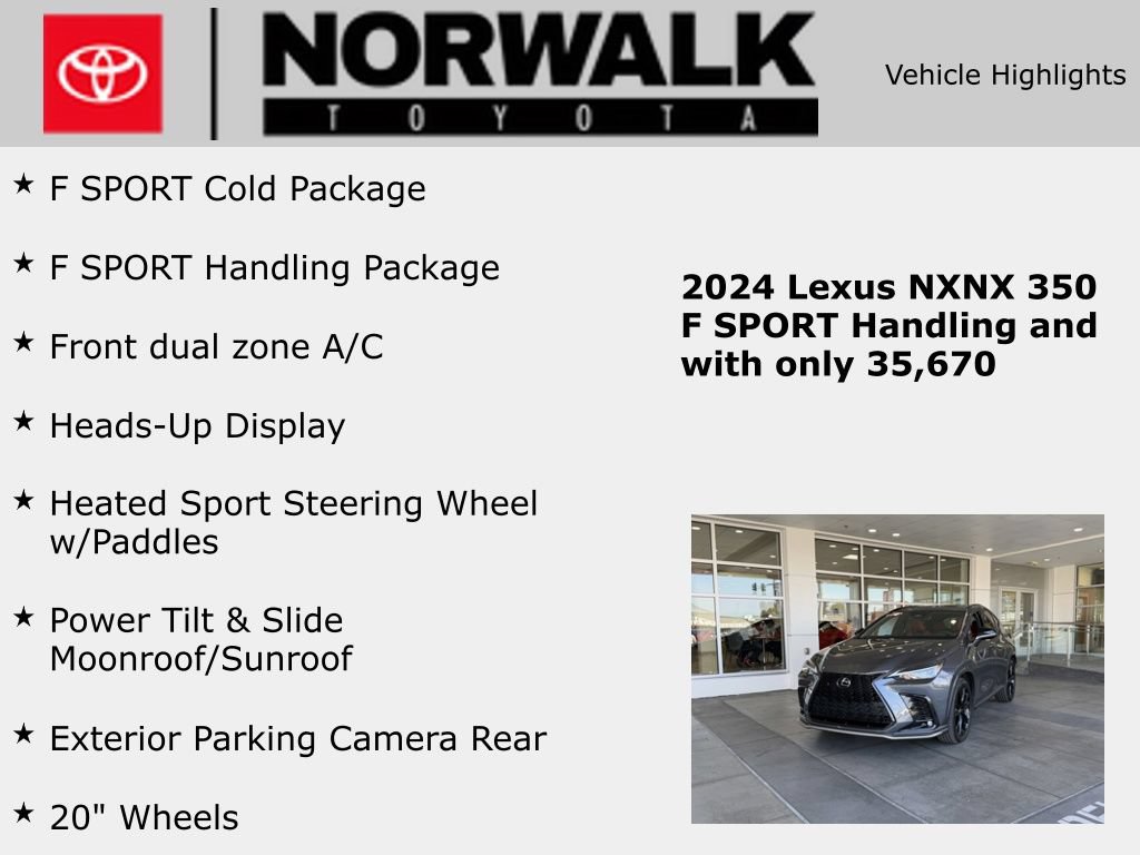 Used 2024 Lexus NX 350 F Sport w/ F Sport Cold Package AWD/4WD image 10