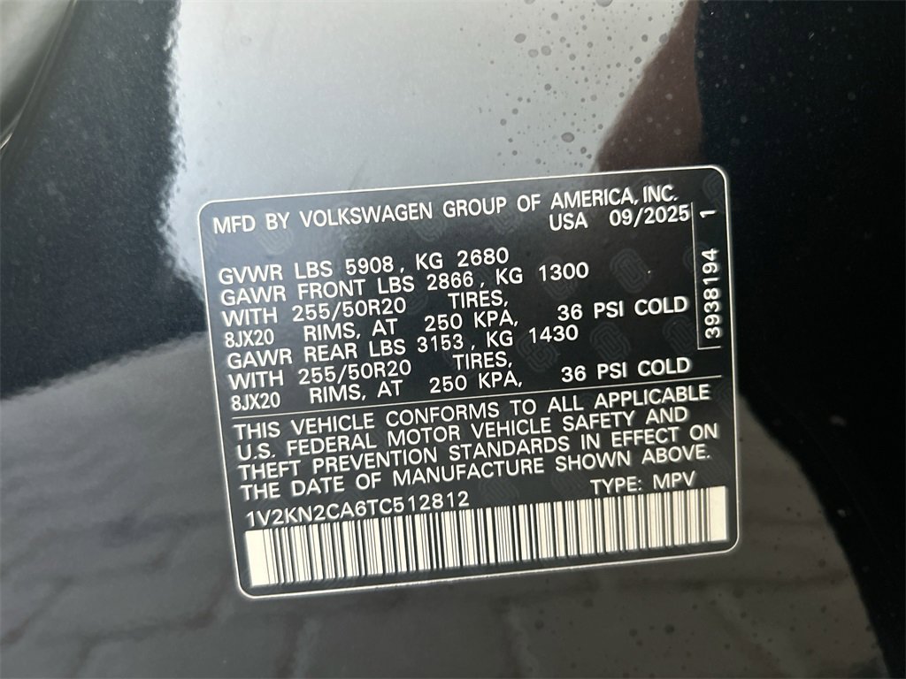 New 2026 Volkswagen Atlas SE image 43