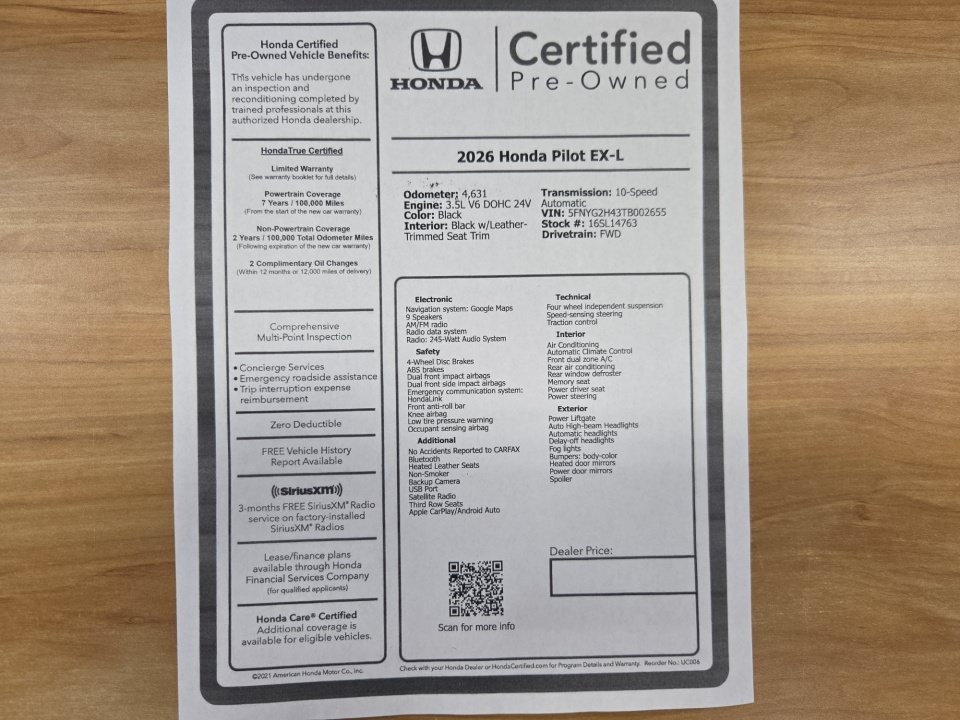 Used 2026 Honda Pilot EX-L image 33
