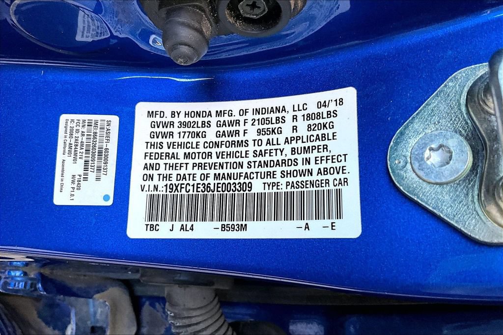 Used 2018 Honda Civic EX-T image 31