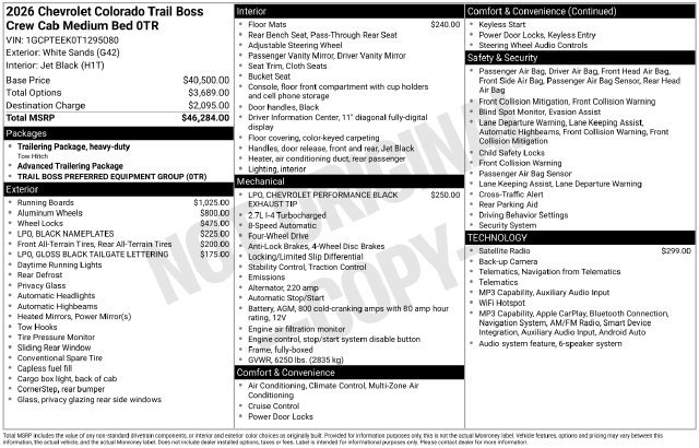 New 2026 Chevrolet Colorado Trail Boss AWD/4WD image 4