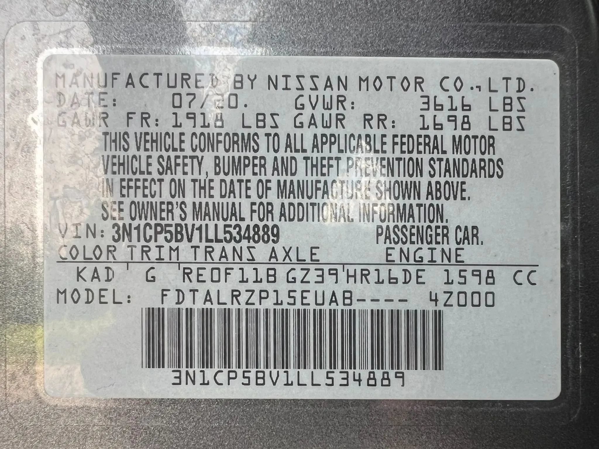 Used 2020 Nissan Kicks S FWD image 43