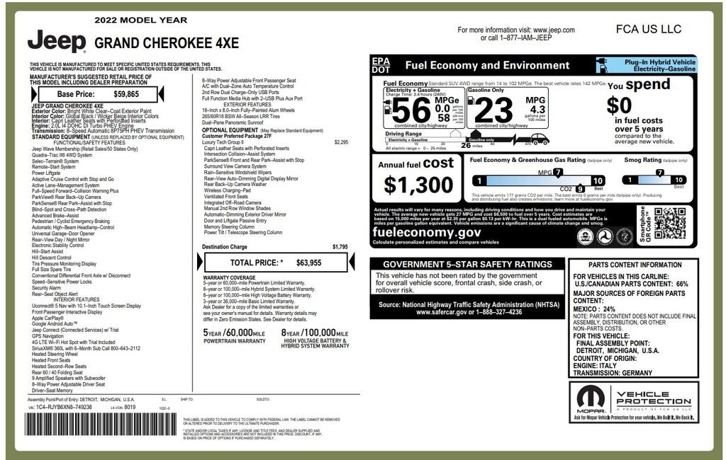 Used 2022 Jeep Grand Cherokee Limited 4xe w/ Luxury Tech Group II AWD/4WD image 2