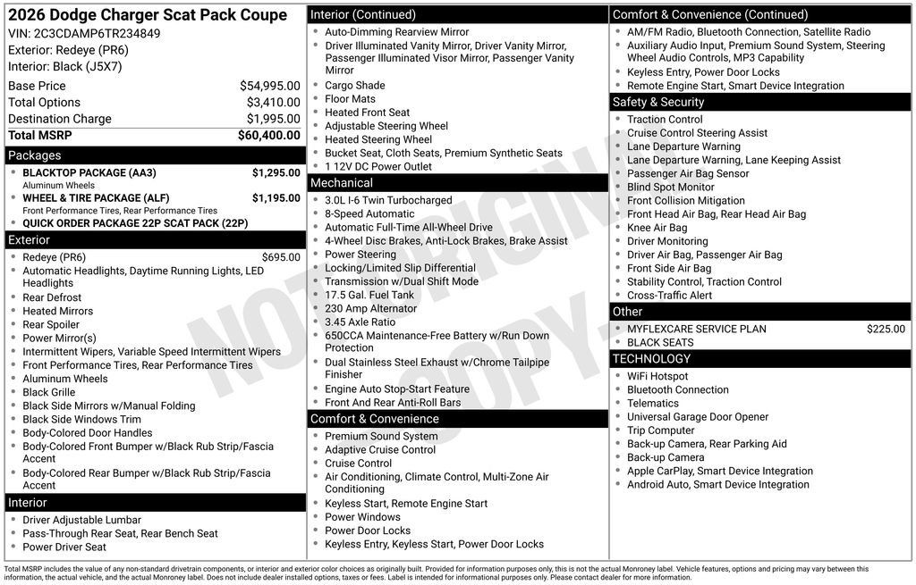 New 2026 Dodge Charger Scat Pack w/ Blacktop Package AWD/4WD image 5