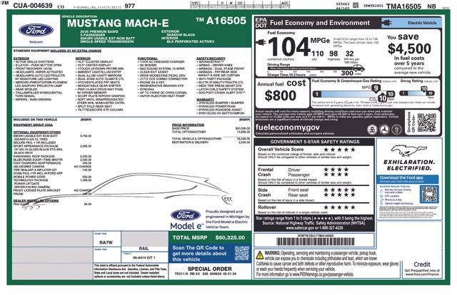 New 2026 Ford Mustang Mach-E Premium w/ Sport Appearance Package AWD/4WD image 30