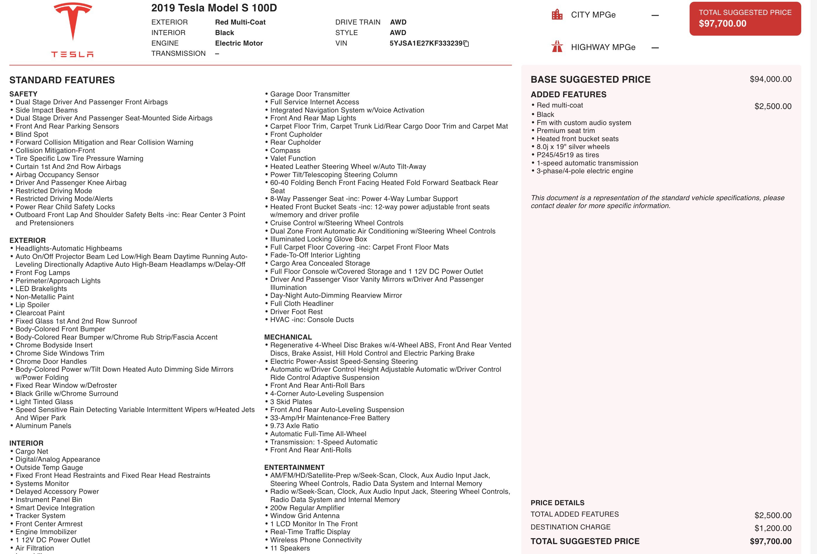 Used 2019 Tesla Model S 100D image 4