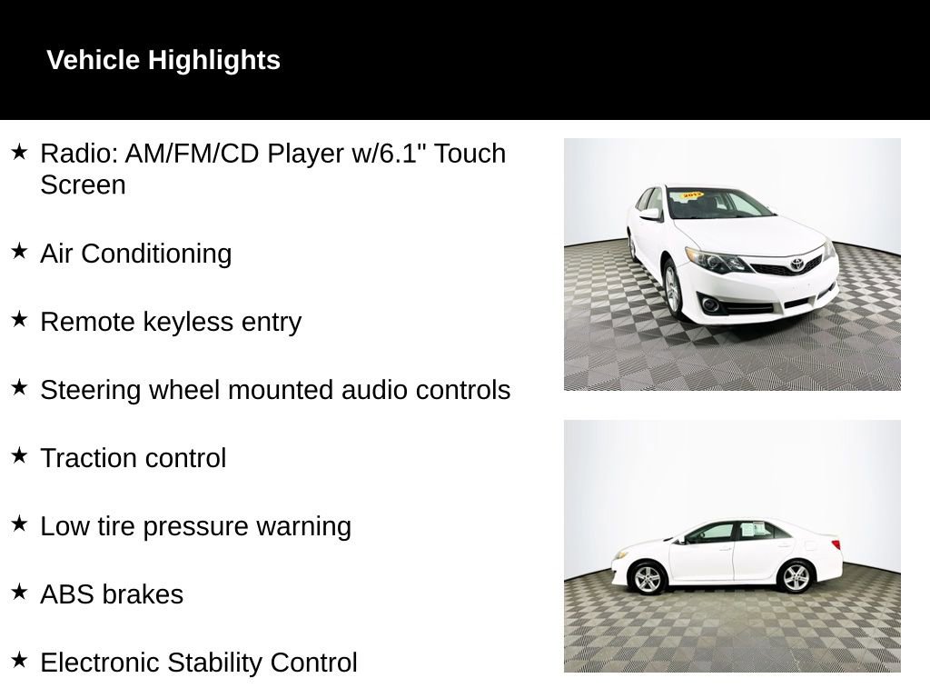 Used 2013 Toyota Camry SE image 2