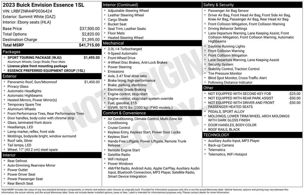 Certified 2023 Buick Envision Essence w/ Sport Touring Package image 4