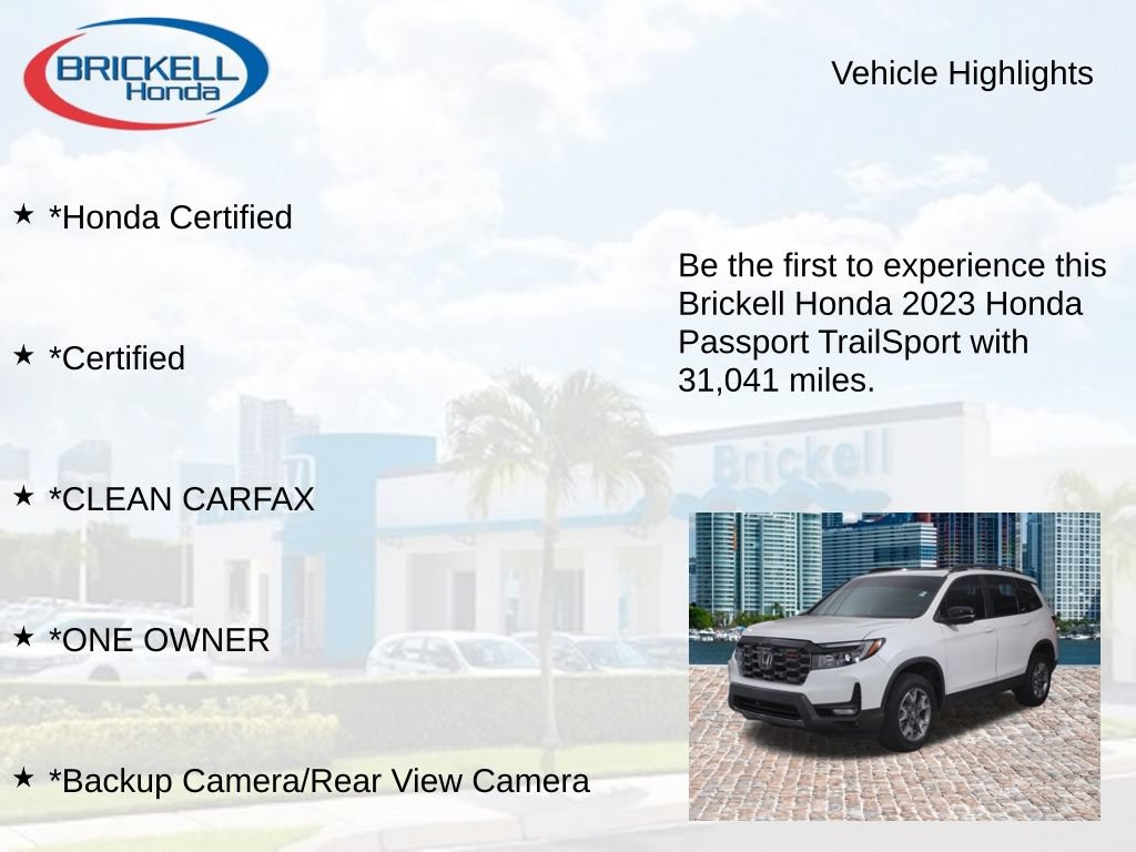 Certified 2023 Honda Passport TrailSport image 8