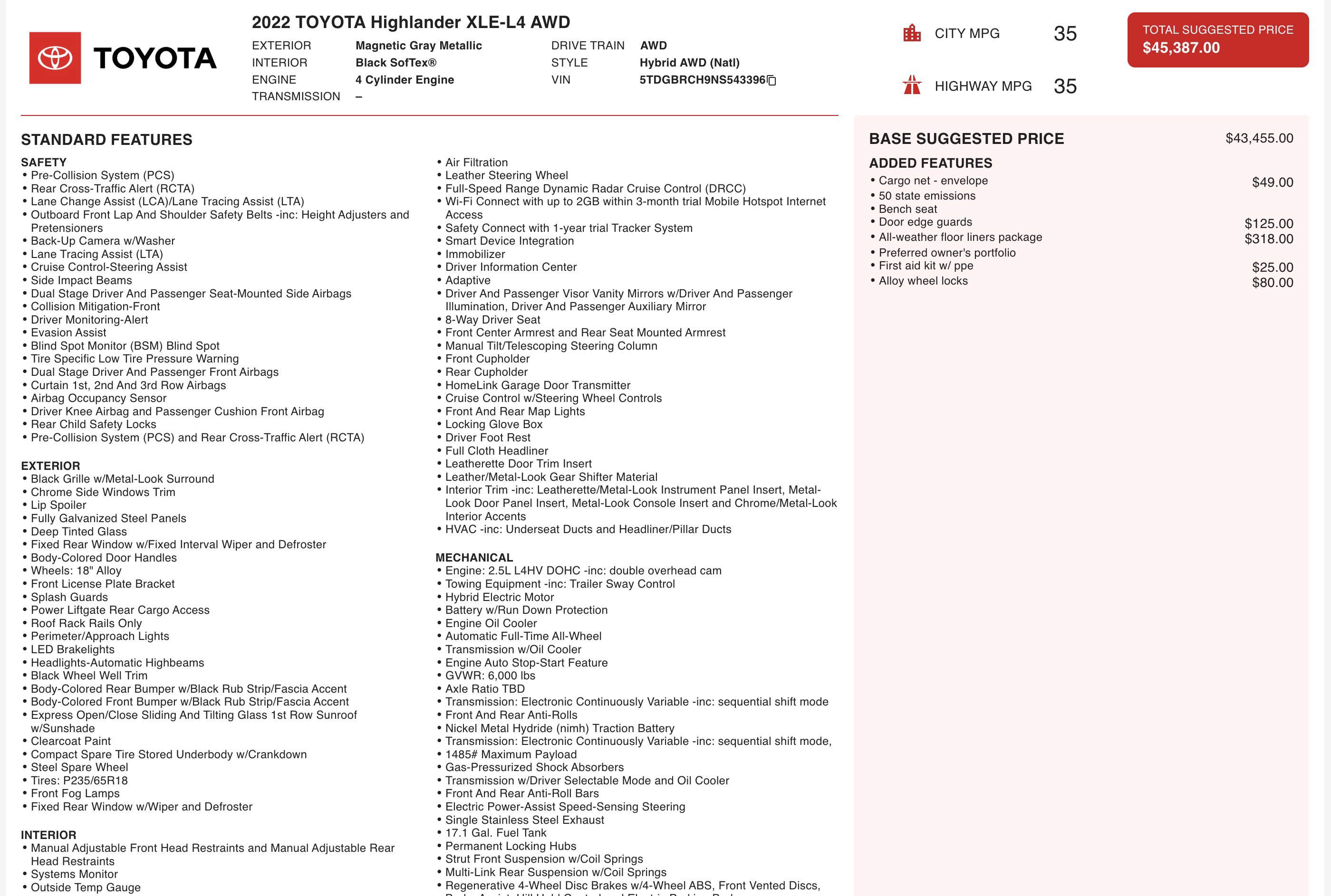 Used 2022 Toyota Highlander XLE image 5