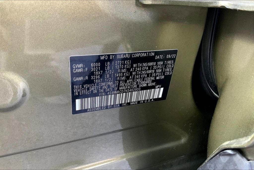 Certified 2022 Subaru Ascent Premium w/ Convenience Package image 36