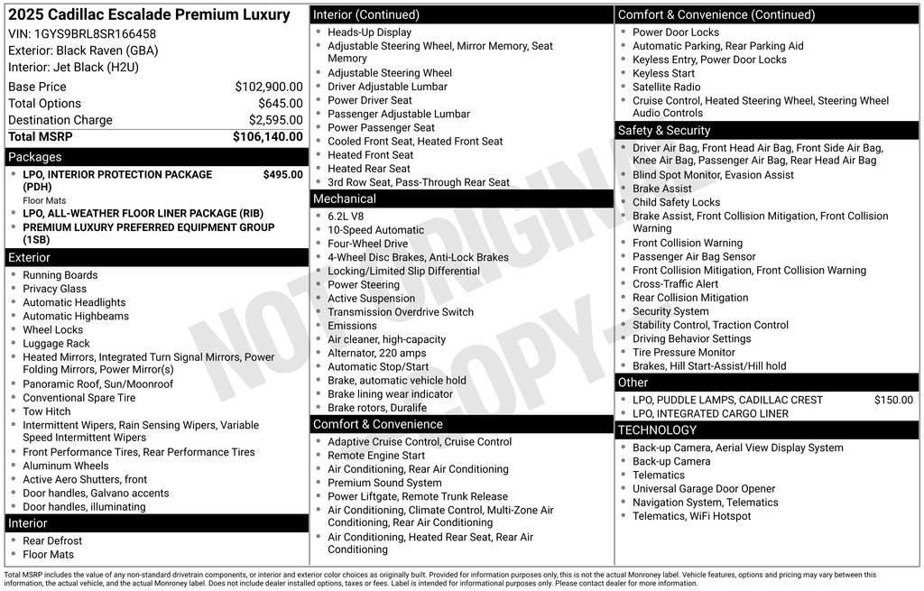 Certified 2025 Cadillac Escalade Premium Luxury AWD/4WD image 10