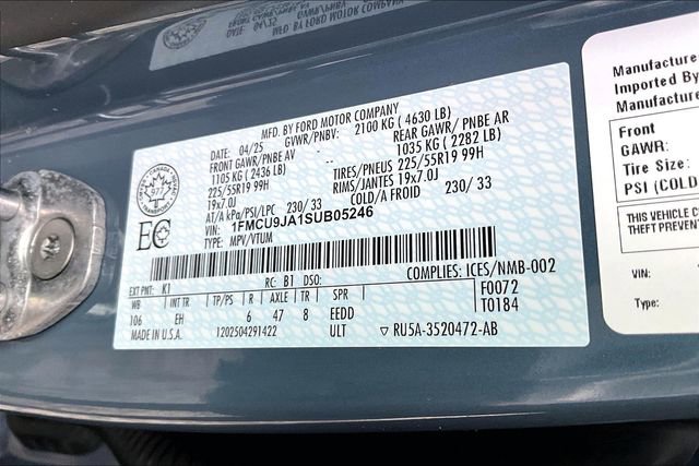 Used 2025 Ford Escape Platinum AWD/4WD image 19