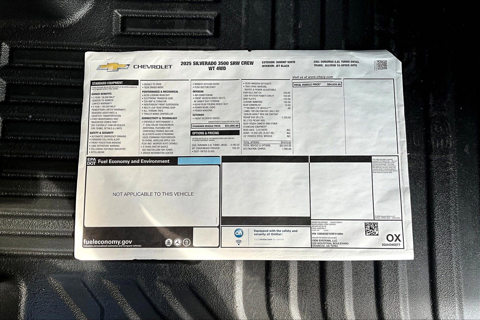 New 2025 Chevrolet Silverado 3500 W/T w/ WT Convenience Package image 14