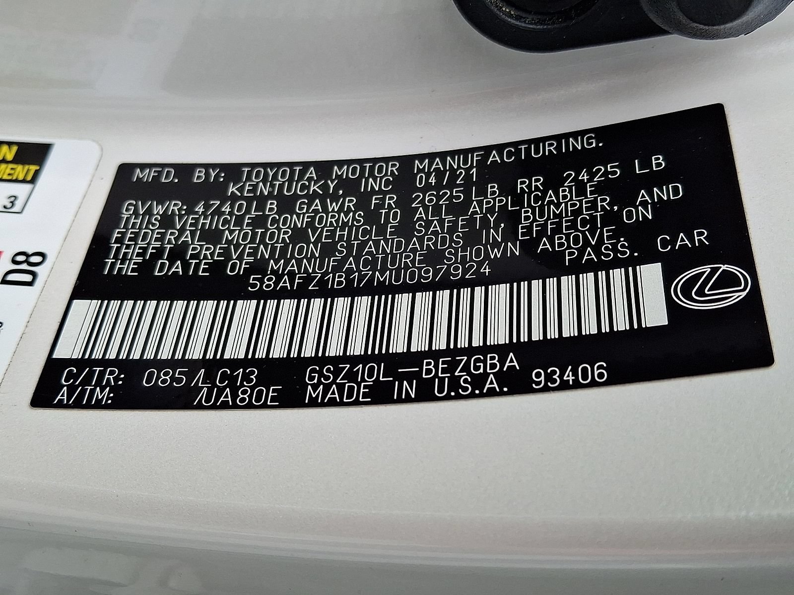 Used 2021 Lexus ES 350 Ultra Luxury w/ Accessory Package 2 FWD image 28