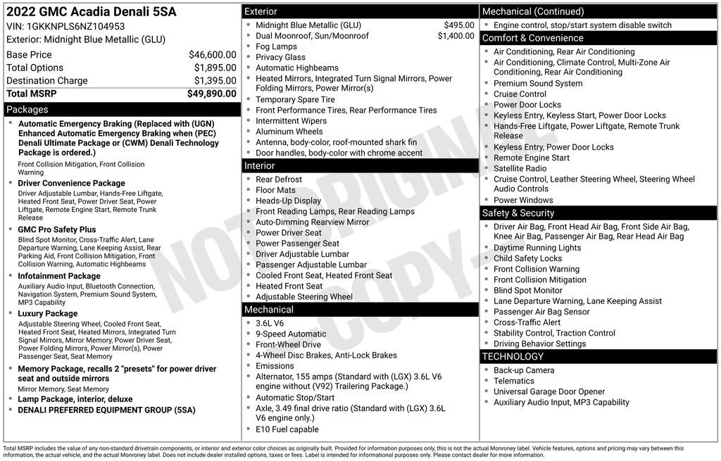 Used 2022 GMC Acadia Denali FWD image 4