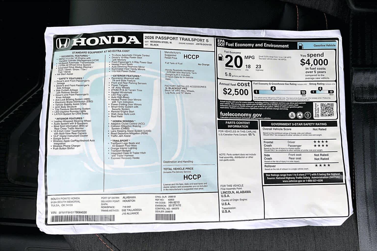 New 2026 Honda Passport TrailSport image 22