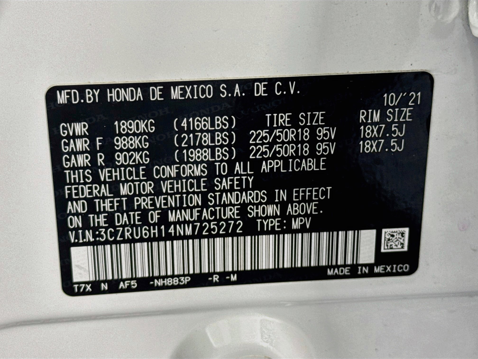 Certified 2022 Honda HR-V Sport image 29