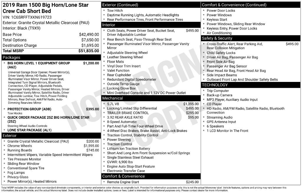 Used 2019 RAM 1500 Big Horn AWD/4WD image 48