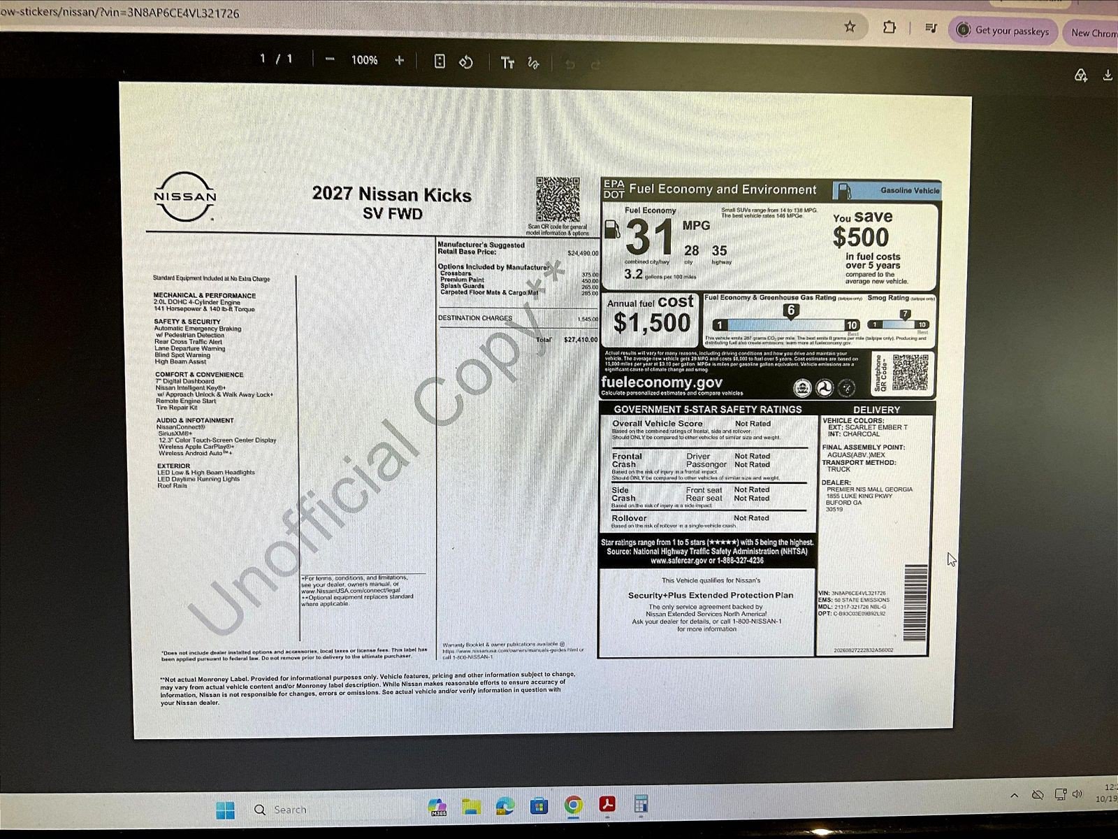 New 2027 Nissan Kicks SV FWD image 13