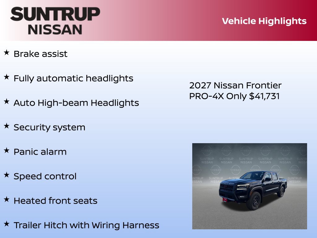 New 2027 Nissan Frontier PRO-4X AWD/4WD image 30