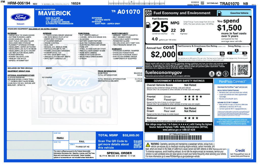 Used 2026 Ford Maverick XLT AWD/4WD image 38