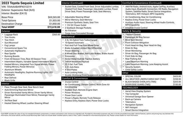 Used 2023 Toyota Sequoia Limited AWD/4WD image 12
