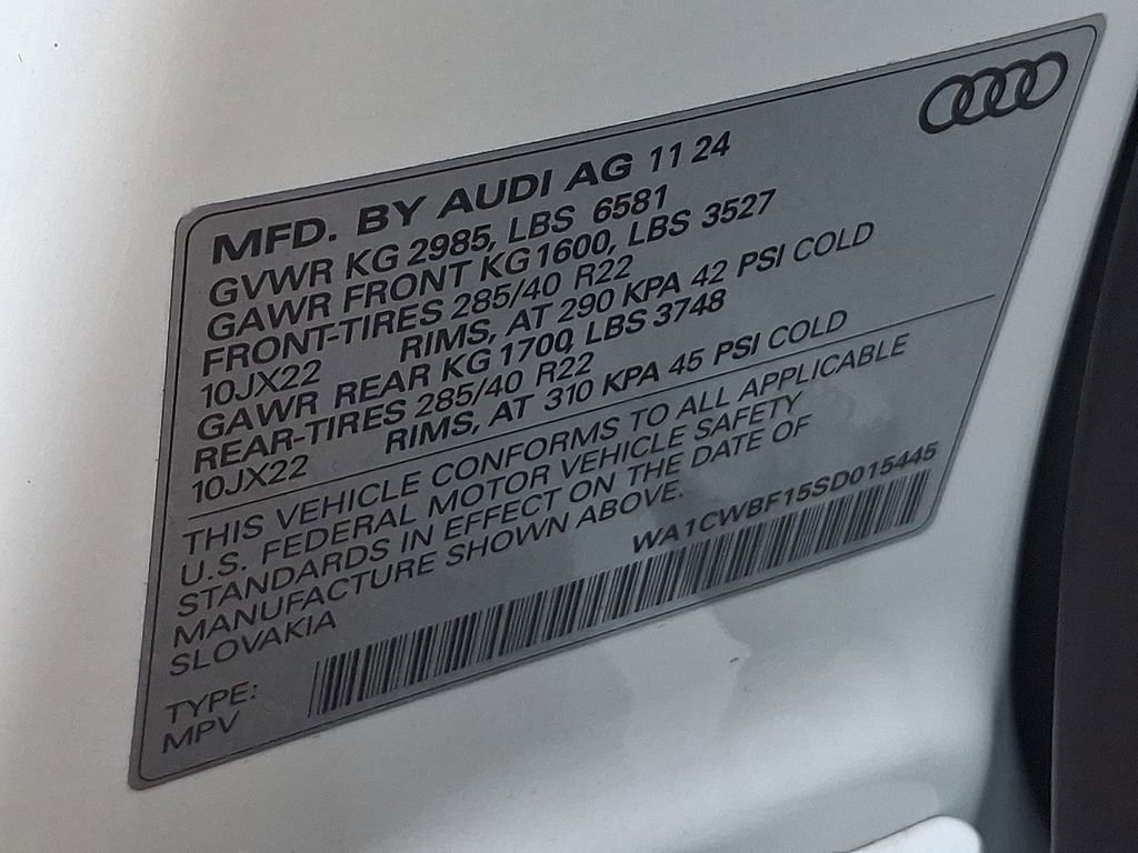 Certified 2025 Audi SQ8 Prestige image 28