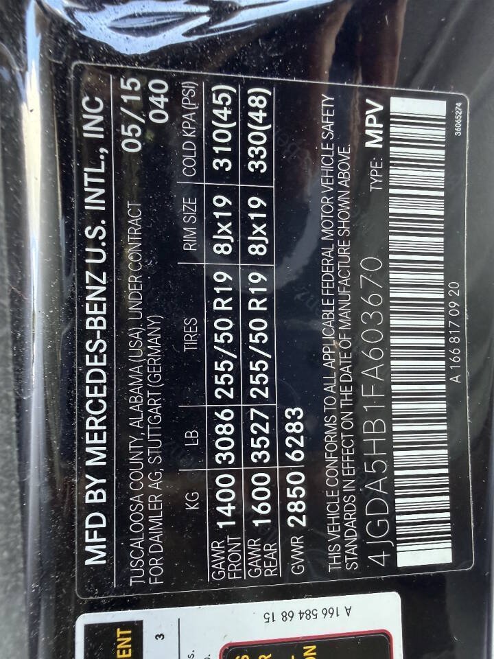 Used 2015 Mercedes-Benz ML 350 4MATIC image 24