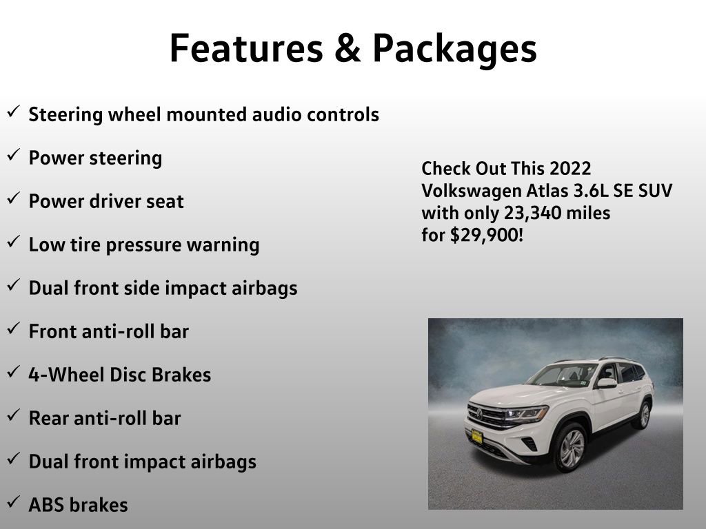 Used 2022 Volkswagen Atlas SE w/ Panoramic Sunroof Package AWD/4WD image 8