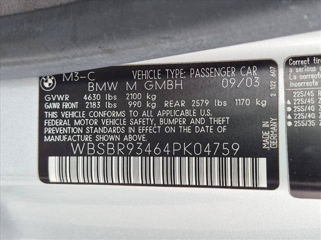 Used 2004 BMW M3 Convertible RWD image 22