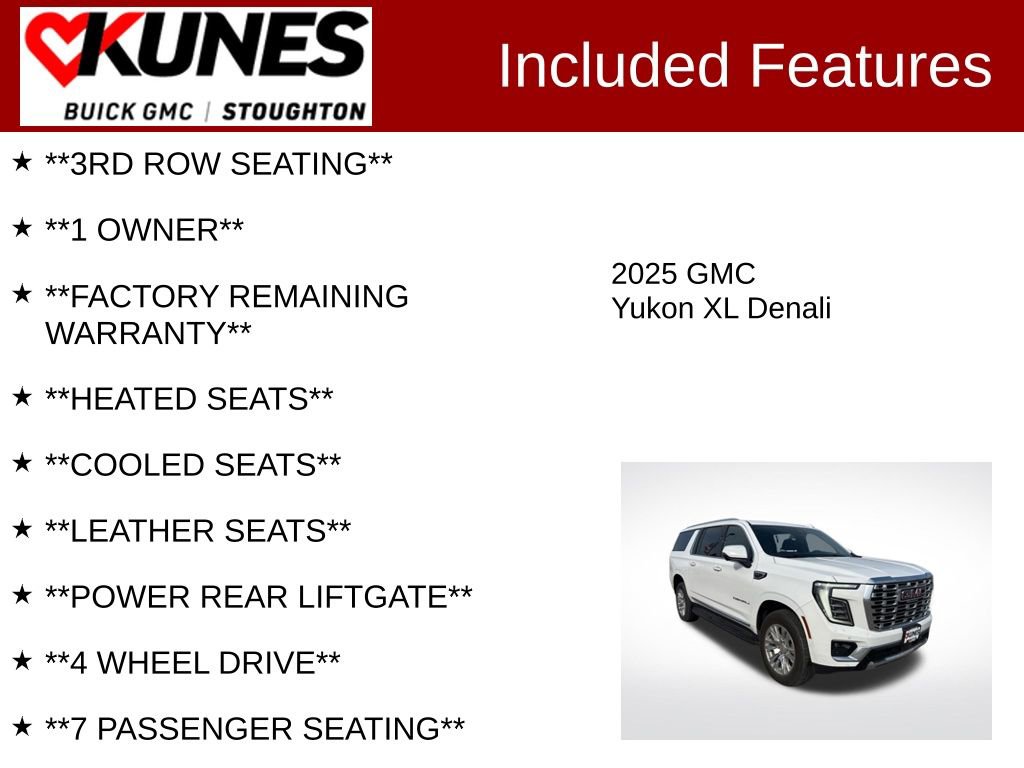 Used 2025 GMC Yukon XL Denali AWD/4WD image 3