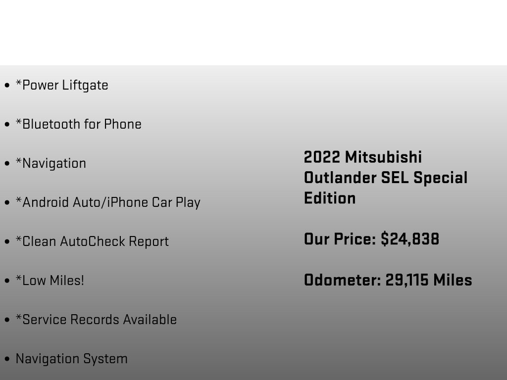 Used 2022 Mitsubishi Outlander SEL FWD image 12