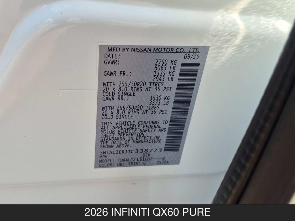 Certified 2026 INFINITI QX60 Pure w/ Cargo Package FWD image 27