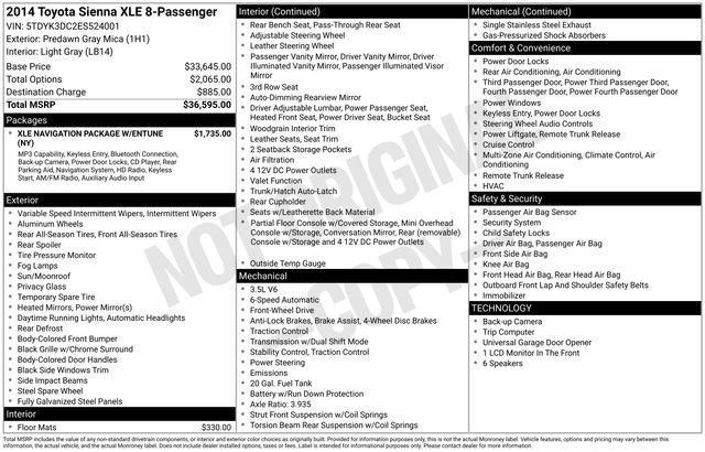 Used 2014 Toyota Sienna XLE FWD image 6