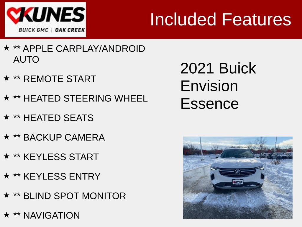 Used 2021 Buick Envision Essence w/ Technology Package I image 2