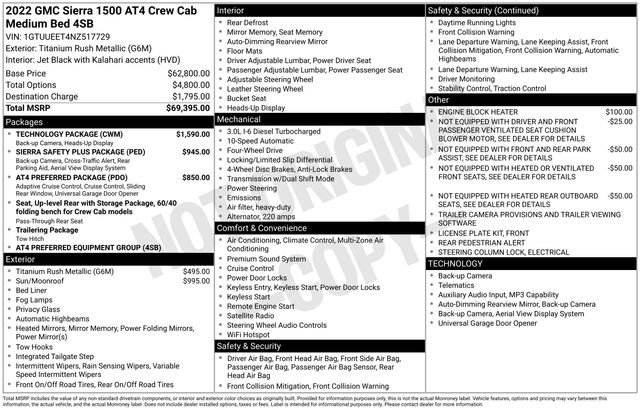 Used 2022 GMC Sierra 1500 AT4 w/ Technology Package image 7