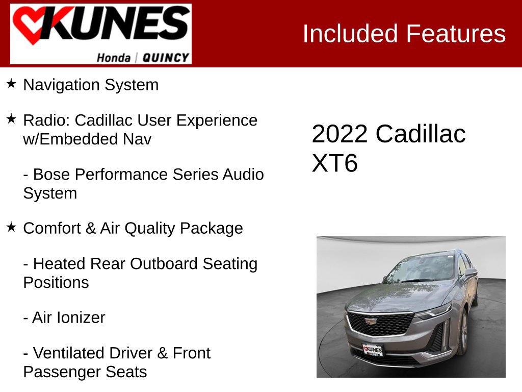 Used 2022 Cadillac XT6 Premium Luxury AWD/4WD image 2