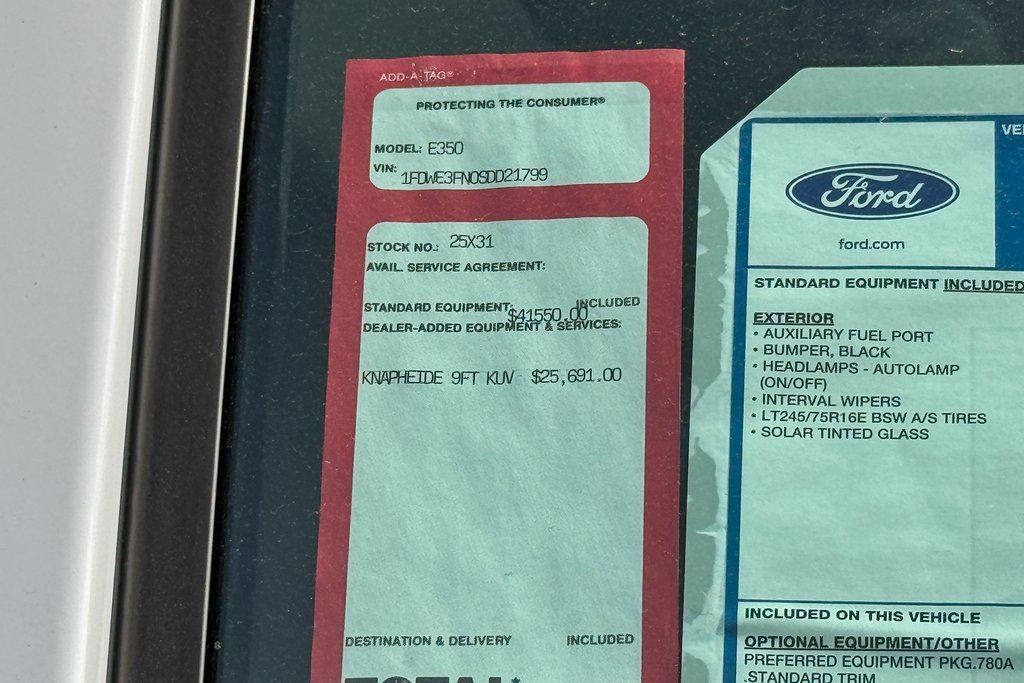 New 2025 Ford E-350 and Econoline 350 Super Duty w/ Power Equipment Group RWD image 13