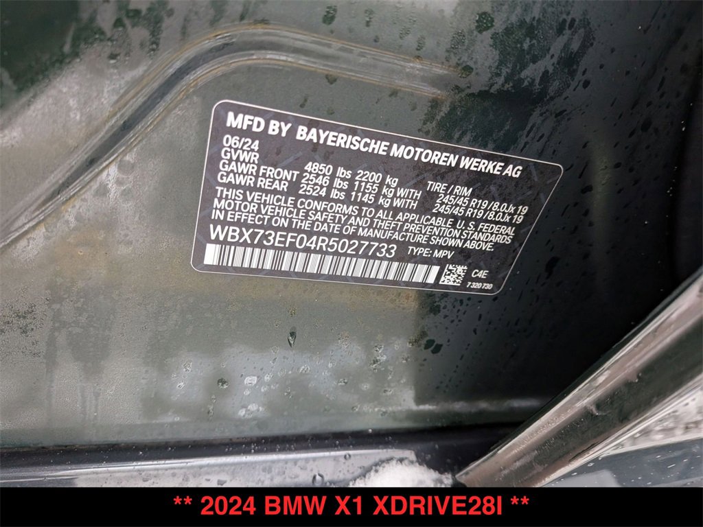 Certified 2024 BMW X1 xDrive28i w/ Convenience Package image 30