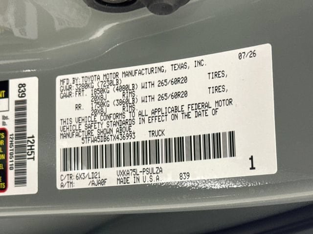 New 2026 Toyota Tundra Limited AWD/4WD image 32