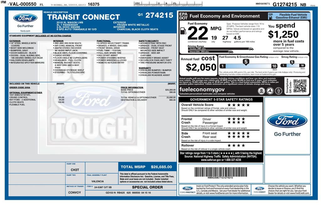 Used 2016 Ford Transit Connect XL image 5