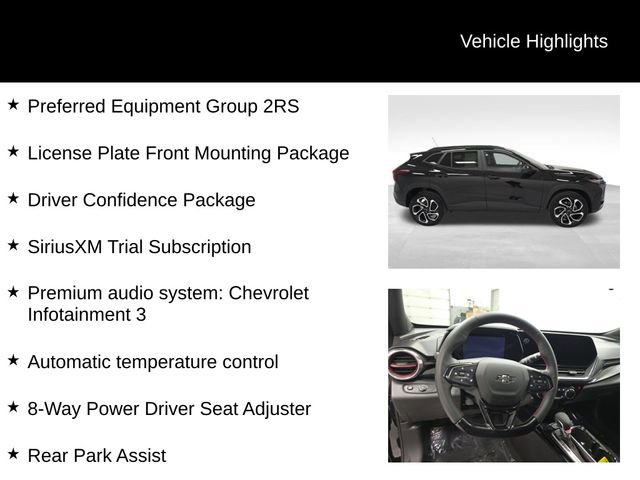 Certified 2025 Chevrolet Trax RS w/ Driver Confidence Package image 16