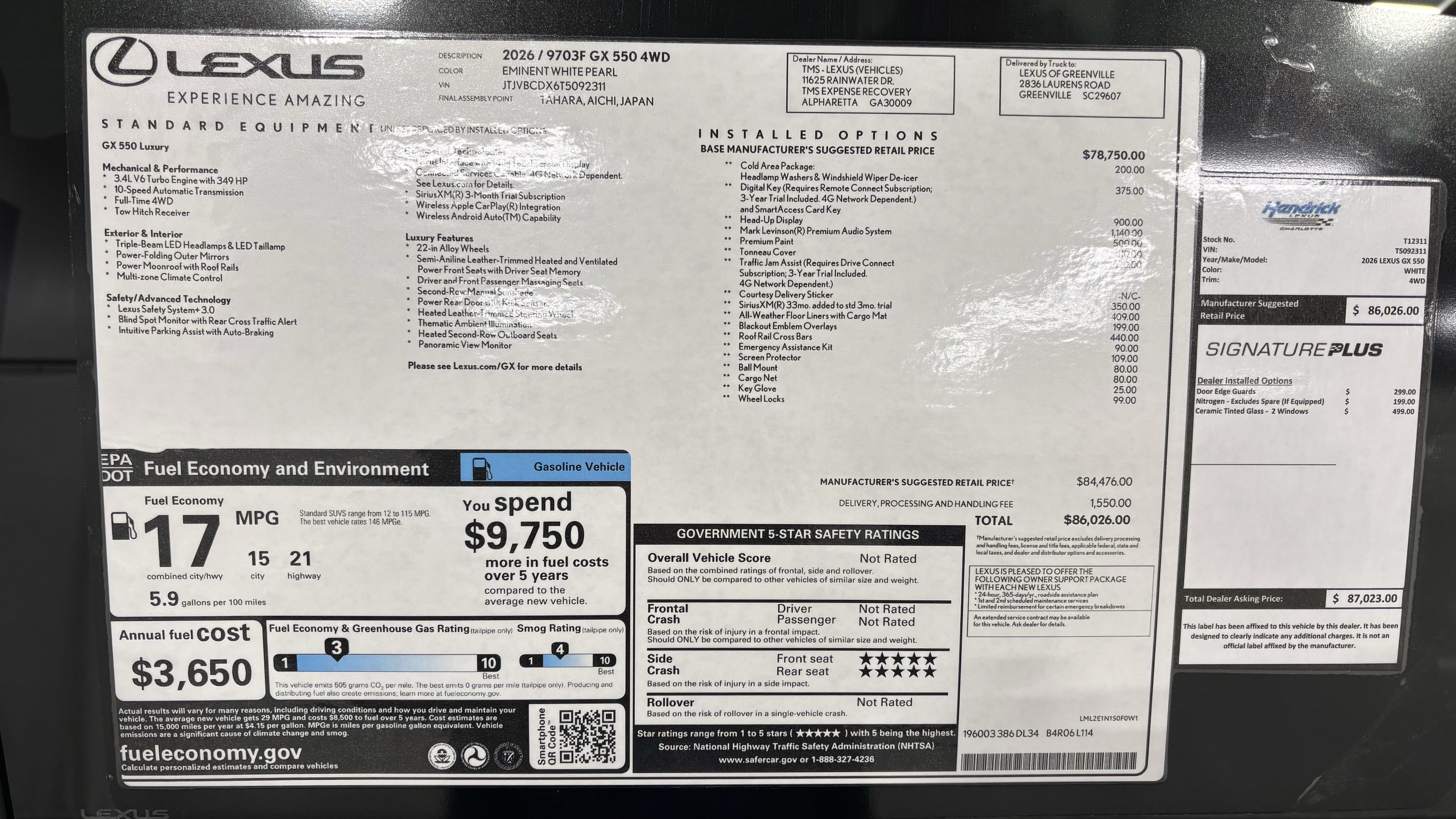 New 2026 Lexus GX 550 AWD/4WD image 16