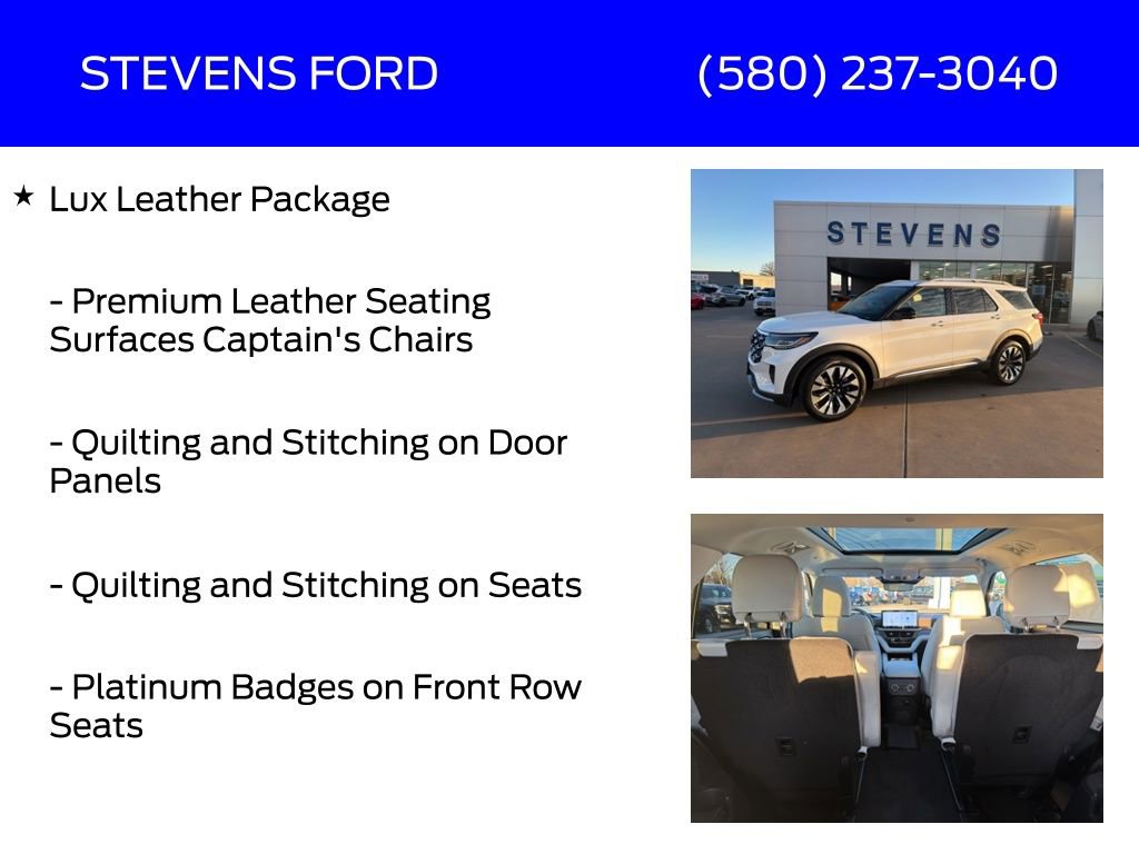 New 2026 Ford Explorer Platinum w/ LUX Leather Package image 6