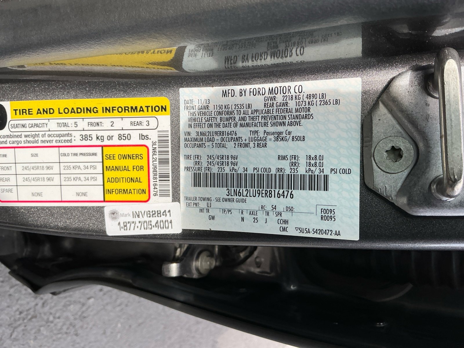 Used 2014 Lincoln MKZ Hybrid w/ Equipment Group 202A Reserve FWD image 24