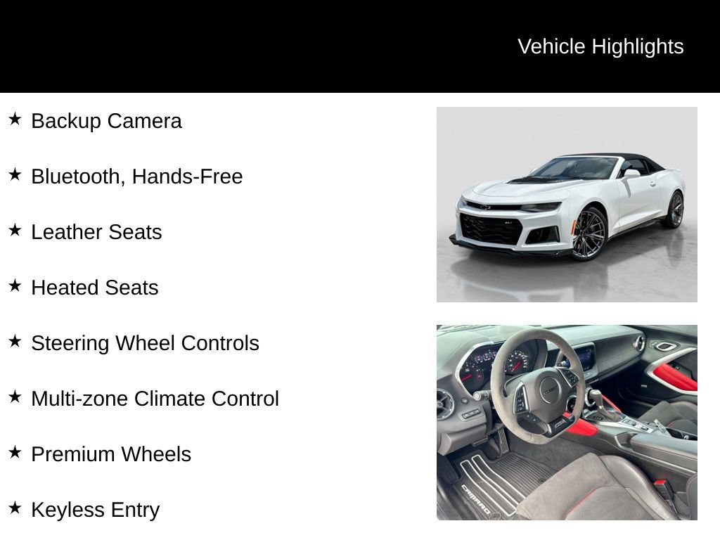 Used 2023 Chevrolet Camaro ZL1 RWD image 11