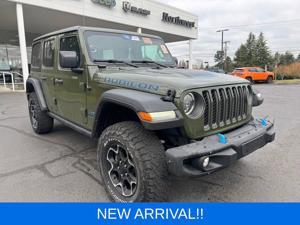 Used 2023 Jeep Wrangler Unlimited Rubicon 4xe w/ Steel Bumper Group image 1